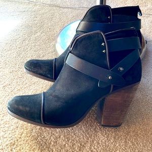 Rag & Bone Harrow Bootie Black Suede Brown 39